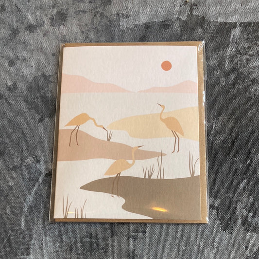Elana Gabrielle - Marsh Birds Notecard