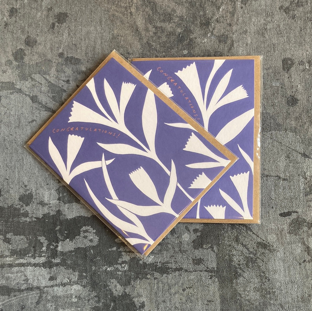 Elana Gabrielle - Blue Congratulations Notecard