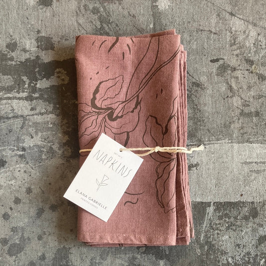 Elana Gabrielle - Iris Linen Napkins - Set of 2