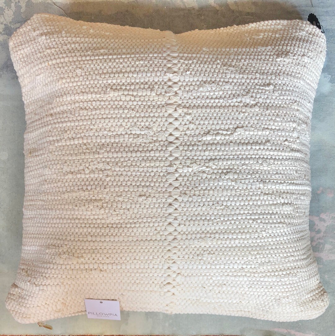 PILLOWPIA - chindi pillow in heavy cream