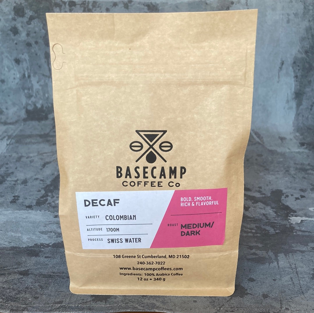 Decaf coffee beans by Basecamp