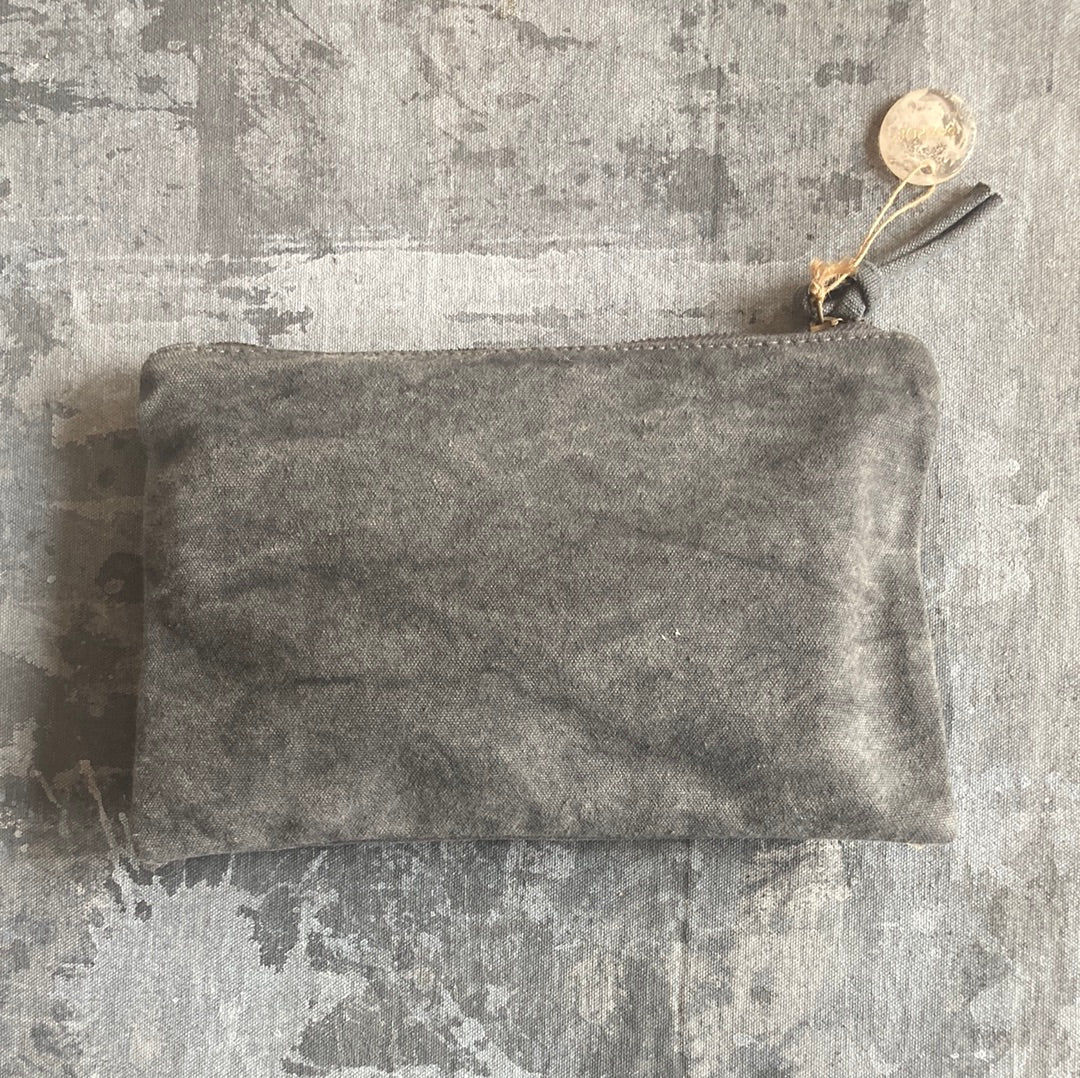 Saardé - Charcoal Journey Canvas Makeup Bag |