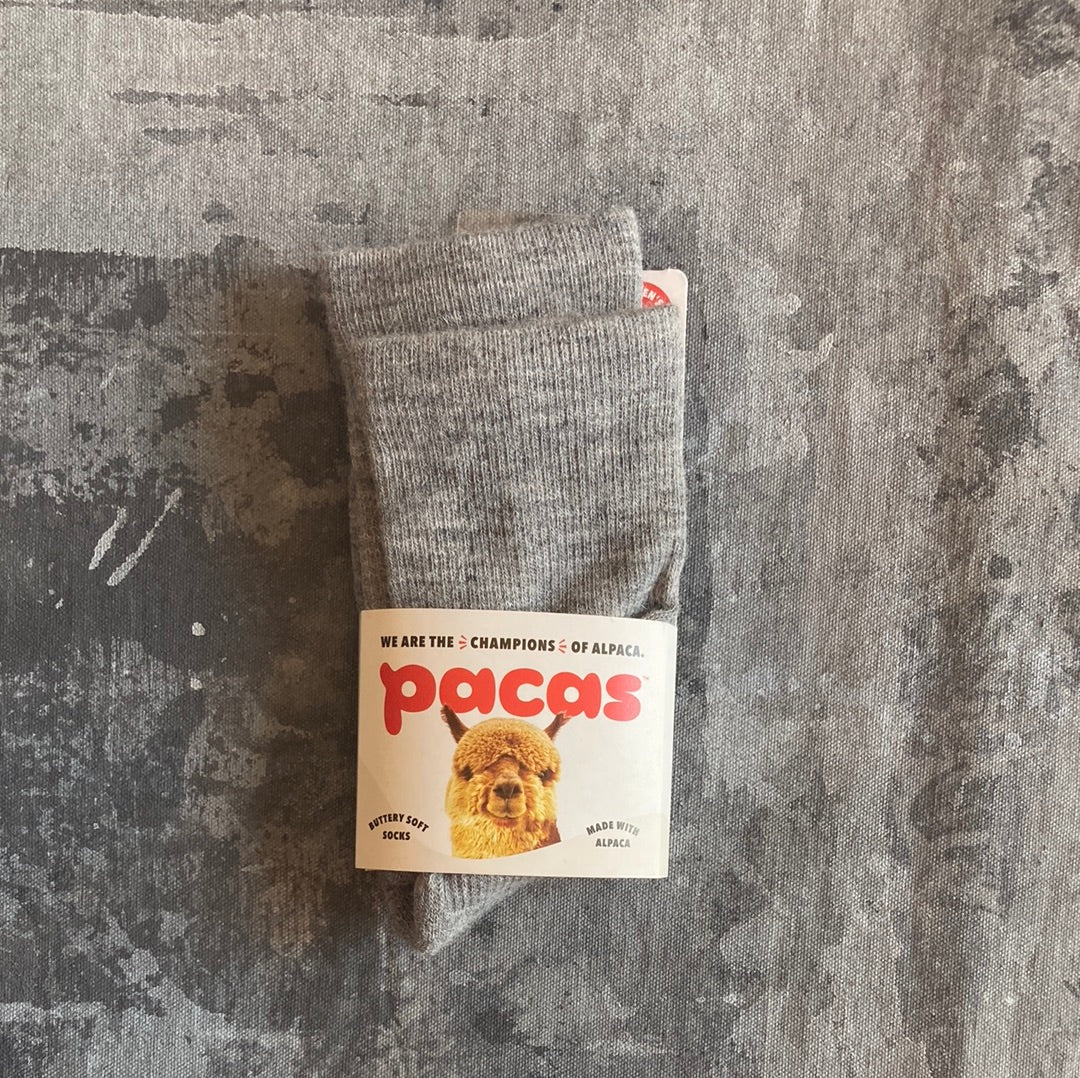 Pacas - Women's S/M Gray Crew Socks