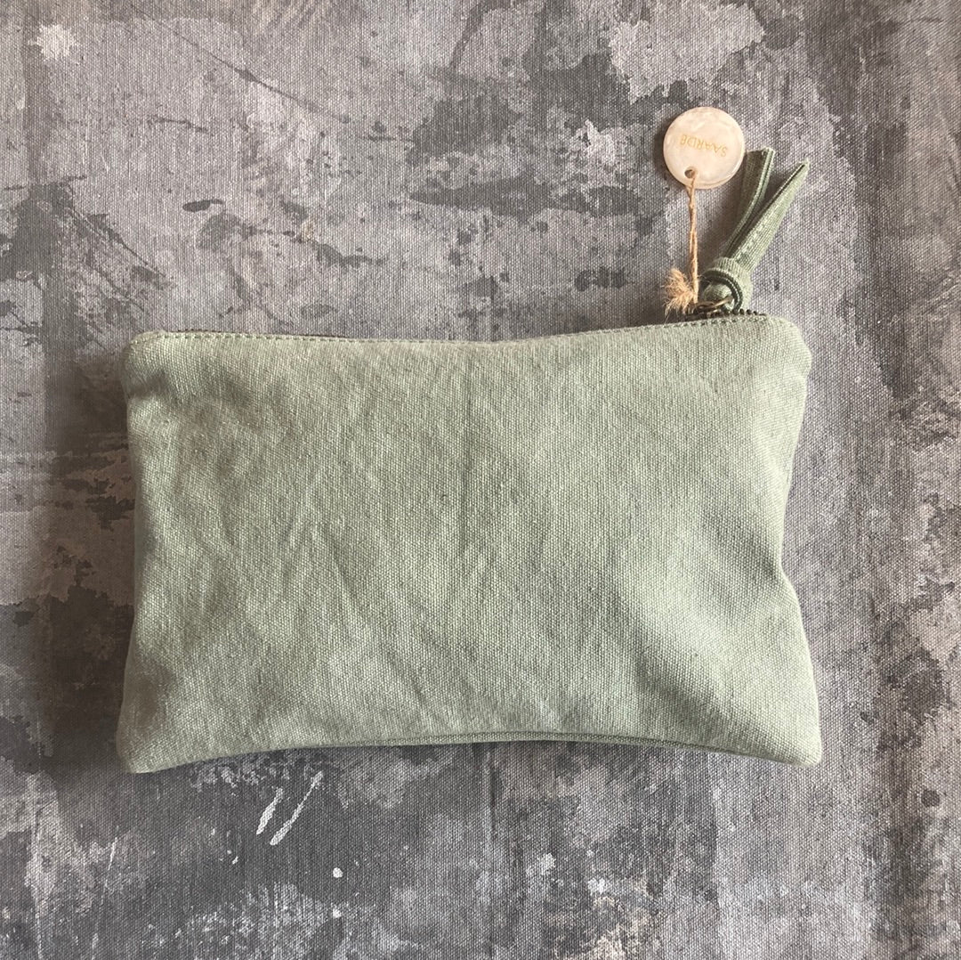 Saardé - Journey Canvas Makeup Bag | Eucalyptus