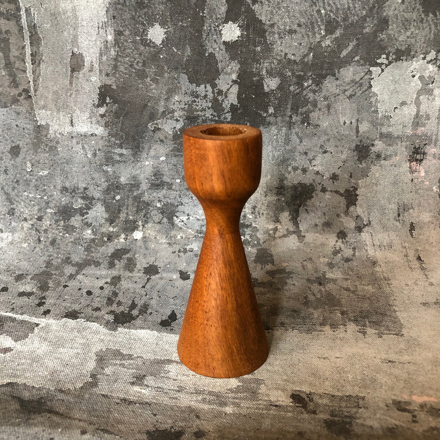 Saarde Small Muum Tapered Walnut Candle Holder