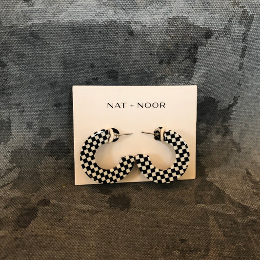 NAT + NOOR - Ray Hoops In B+W checkered