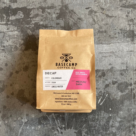 Decaf coffee beans by Basecamp