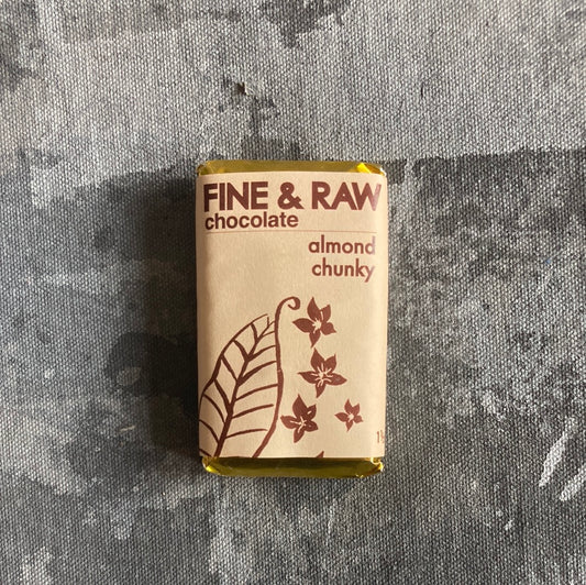 FINE & RAW - 1.5oz Almond Chunky Chocolate