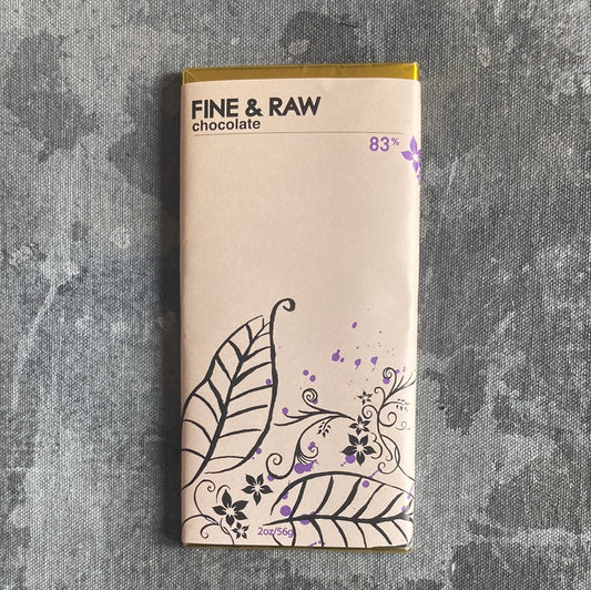 FINE & RAW - 83% Cacao Chocolate - 2oz