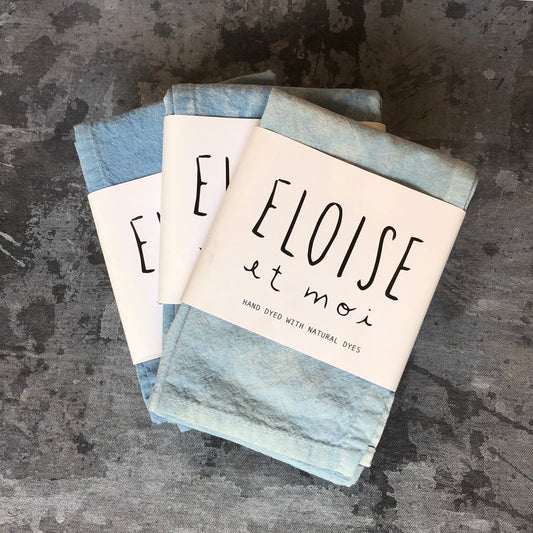 Indigo Plant dyed Organic cotton Kitchen Towel - Eloise et Moi