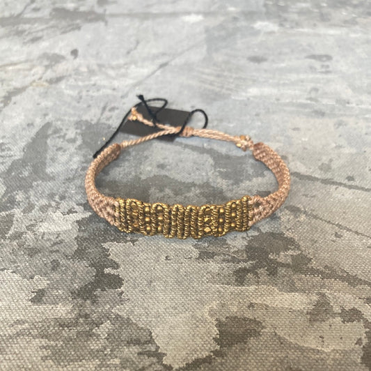 Brass Woven Circuit Bracelet by Amira